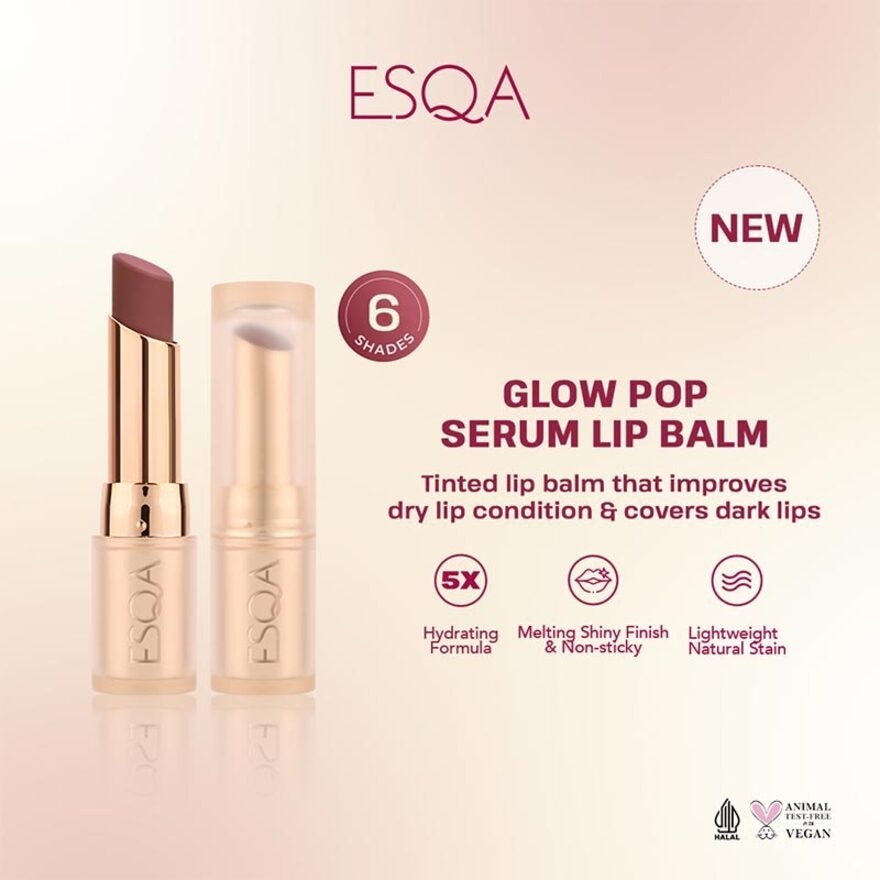 Esqa Glow Pop Serum Lip Balm Classic Muse 3g