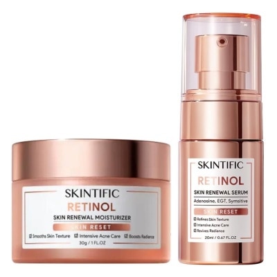 SKINTIFIC Skintific Retinol Skin Renewal Serum 20ml + Retinol Skin Renewal Moisturizer 30g