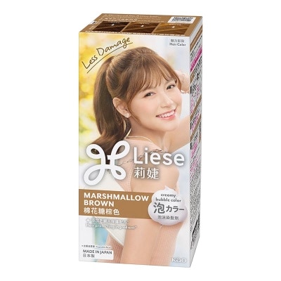 LIESE - Creamy Hair Bubble Hair Color Cat Pewarna Rambut Marshmallow Brown