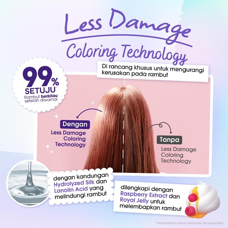 Creamy Hair Bubble Hair Color Cat Pewarna Rambut Rose Tea Brown