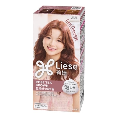 LIESE - Creamy Hair Bubble Hair Color Cat Pewarna Rambut Rose Tea Brown