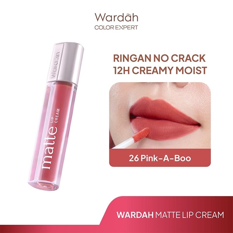 Matte Lip Cream 26 Pink-A-Boo 4 g - Warna Intense dan Tahan Lama - Matte Finish