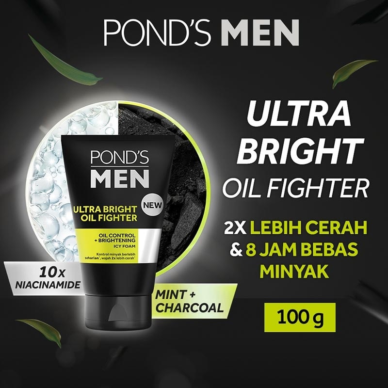 Ponds Men Facial Wash Ultra Bright Oil Fighter 100g