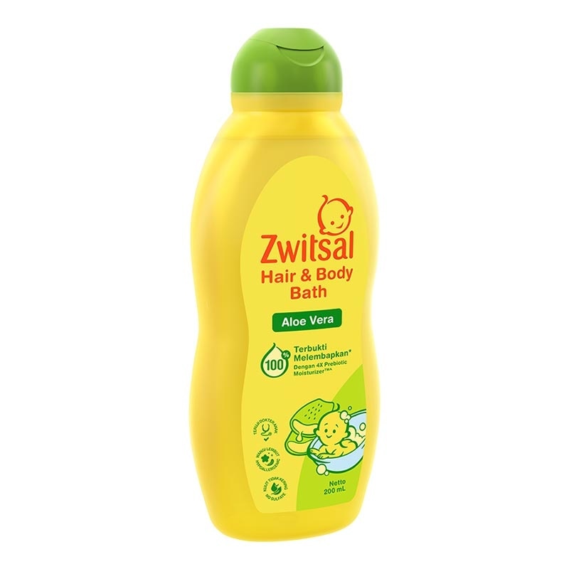 Zwitsal Baby Hair & Body Bath Aloe Vera Bottle 200ml