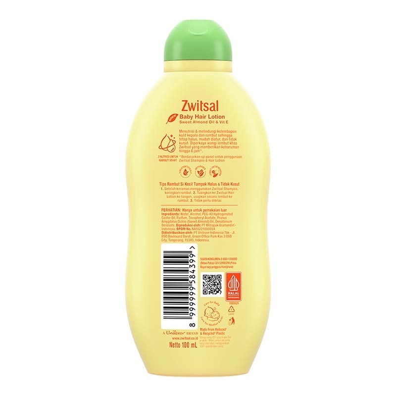 Zwitsal Baby Hair Lotion Sweet Almond Oil & Vit E 100ml