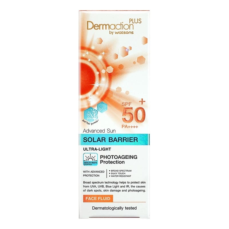 Dermaction Plus by Watsons Advanced Sun Solar Barrier Face Fluid SPF50+ PA++++ 50ml