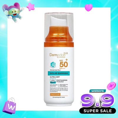 DERMACTION PLUS - Dermaction Plus by Watsons Advanced Sun Solar Barrier Face Fluid SPF50+ PA++++ 50ml image