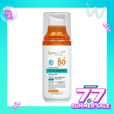 DERMACTION PLUS Dermaction Plus by Watsons Advanced Sun Solar Barrier Face Fluid SPF50+ PA++++ 50ml