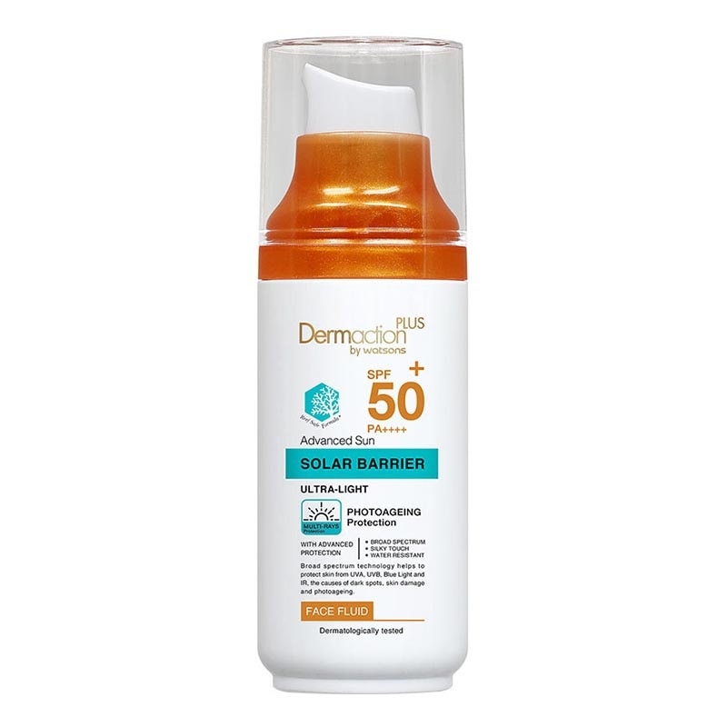 Dermaction Plus by Watsons Advanced Sun Solar Barrier Face Fluid SPF50+ PA++++ 50ml