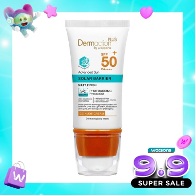 DERMACTION PLUS - Dermaction Plus by Watsons Advanced Sun Solar Barrier CC Nude Cream SPF50+ PA++++ 40ml image