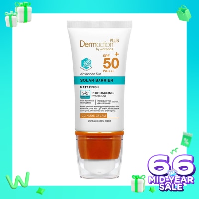 DERMACTION PLUS Dermaction Plus by Watsons Advanced Sun Solar Barrier CC Nude Cream SPF50+ PA++++ 40ml