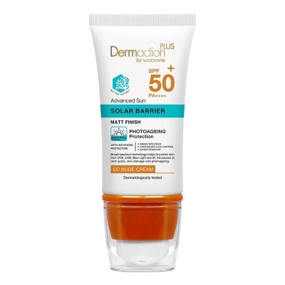 DERMACTION PLUS Dermaction Plus by Watsons Advanced Sun Solar Barrier CC Nude Cream SPF50+ PA++++ 40ml