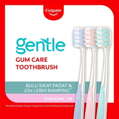 COLGATE Colgate Toothbrush Gentle Gum Care 3's