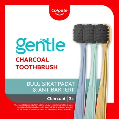 COLGATE Colgate Toothbrush Gentle Charcoal 3's