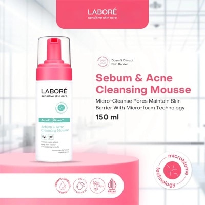 LABORE Sensitive Skin Care AcnePro Biome Sebum & Acne Cleansing Mousse 150ml