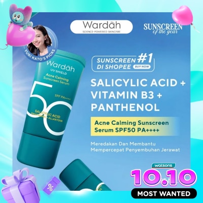 WARDAH UV Shield Acne Calming Sunscreen Serum SPF 50 PA++++ 25ml image