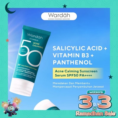 WARDAH UV Shield Acne Calming Sunscreen Serum SPF 50 PA++++ 45ml