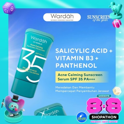 WARDAH - UV Shield Acne Calming Sunscreen Moisturizer SPF 35 PA+++ 35ml image