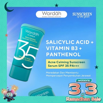 WARDAH UV Shield Acne Calming Sunscreen Moisturizer SPF 35 PA+++ 35ml