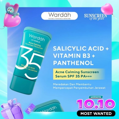 WARDAH UV Shield Acne Calming Sunscreen Moisturizer SPF 35 PA+++ 35ml image