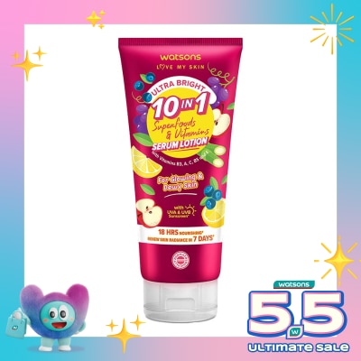 WATSONS - Watsons Ultra Bright 10-in-1 Superfoods & Vitamins Serum Lotion 330ml