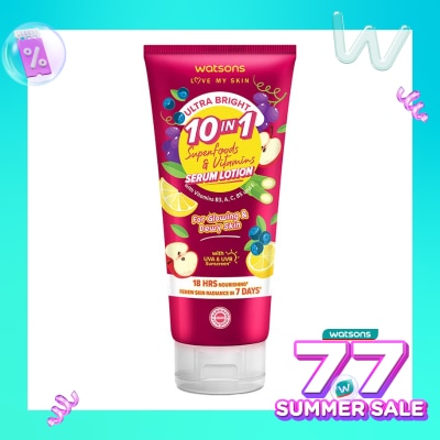 WATSONS Watsons Ultra Bright 10-in-1 Superfoods & Vitamins Serum Lotion 330ml
