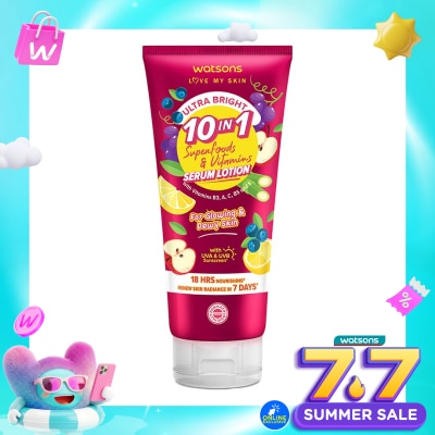 WATSONS COLLECTION - Watsons Ultra Bright 10-in-1 Superfoods & Vitamins Serum Lotion 330ml