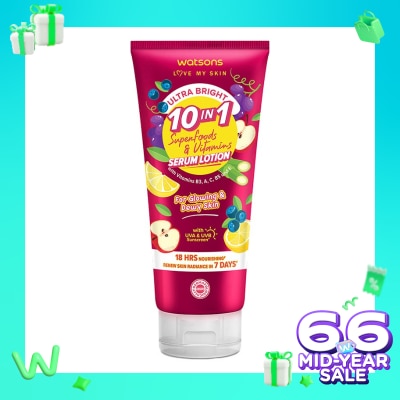 WATSONS Watsons Ultra Bright 10-in-1 Superfoods & Vitamins Serum Lotion 330ml