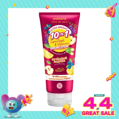 WATSONS - Watsons Ultra Bright 10-in-1 Superfoods & Vitamins Serum Lotion 330ml