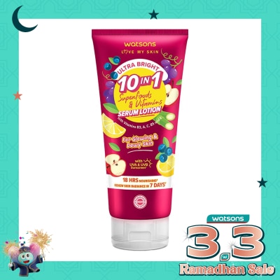 WATSONS Watsons Ultra Bright 10-in-1 Superfoods & Vitamins Serum Lotion 330ml
