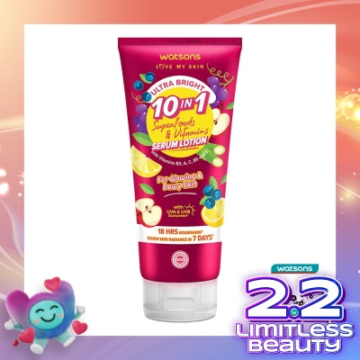 WATSONS Watsons Ultra Bright 10-in-1 Superfoods & Vitamins Serum Lotion 330ml