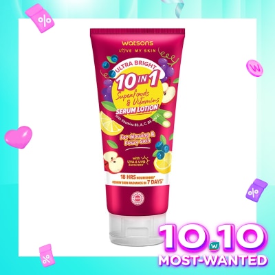 WATSONS Watsons Ultra Bright 10-in-1 Superfoods & Vitamins Serum Lotion 330ml