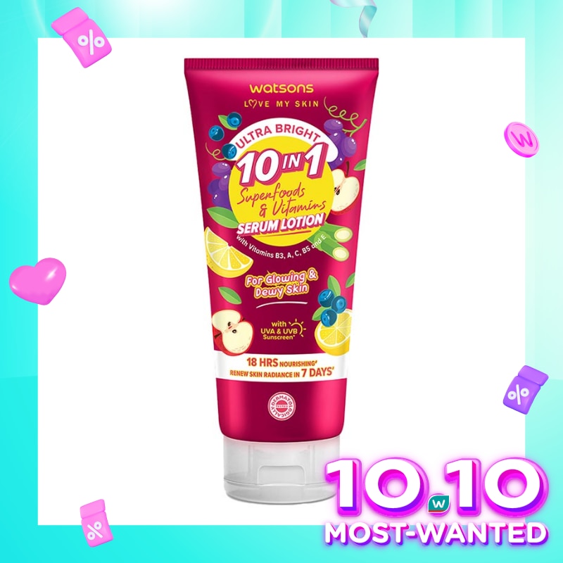 Watsons Ultra Bright 10-in-1 Superfoods & Vitamins Serum Lotion 330ml