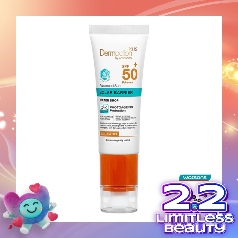 Dermaction Plus by Watsons Advanced Sun Solar Barrier Cream Gel SPF50+ PA++++ 40ml