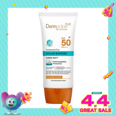 DERMACTION PLUS - Dermaction Plus by Watsons Advanced Sun Solar Barrier Invisble Balm SPF50+ PA++++ 40ml