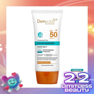 DERMACTION PLUS Dermaction Plus by Watsons Advanced Sun Solar Barrier Invisble Balm SPF50+ PA++++ 40ml