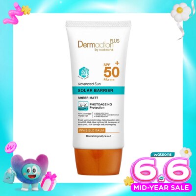 DERMACTION PLUS - Dermaction Plus by Watsons Advanced Sun Solar Barrier Invisble Balm SPF50+ PA++++ 40ml