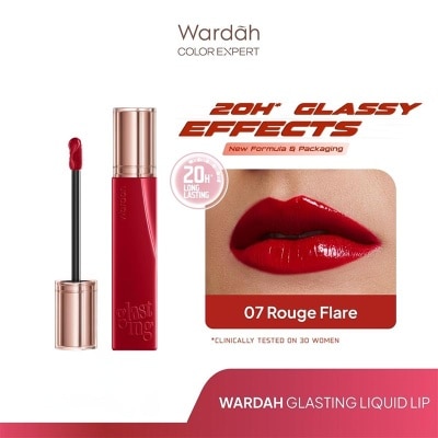 WARDAH - Lip Cream Glossy Glasting Liquid Lip 07 Rouge Flare 3.5g