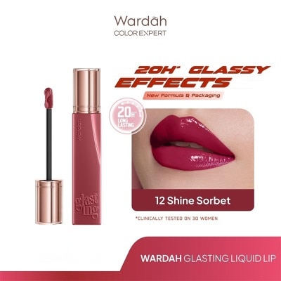 WARDAH - Lip Cream Glossy Glasting Liquid Lip 12 Shine Sorbet 3.5g