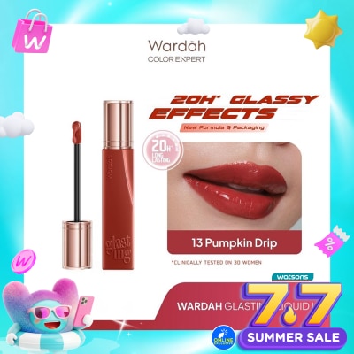 WARDAH - Lip Cream Glossy Glasting Liquid Lip 13 Pumpkin Drip 3.5g