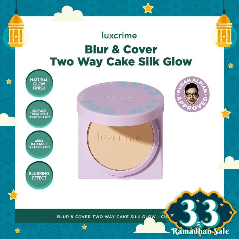 Luxcrime Blur & Cover Two Way Cake : Silk Glow Custard 8.5g