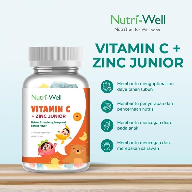 Vitamin C + Zinc Junior Gummies 60'S