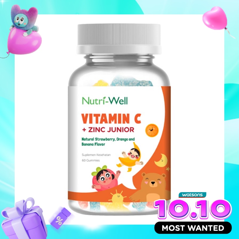 Vitamin C + Zinc Junior Gummies 60'S image