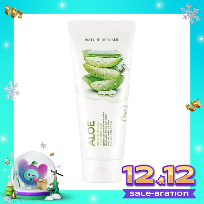 Nature Republic Fresh Herb Aloe Cleansing Foam 170ml