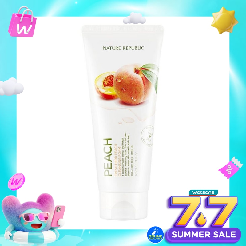 Nature Republic Fresh Herb Peach Cleansing Foam 170ml