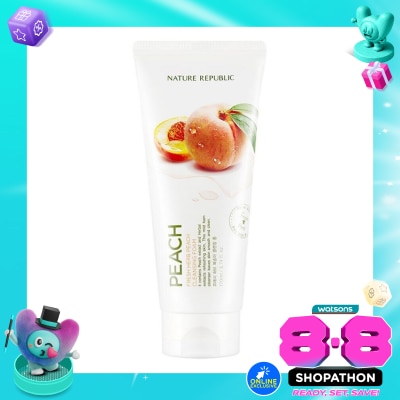 NATURE REPUBLIC - Nature Republic Fresh Herb Peach Cleansing Foam 170ml image