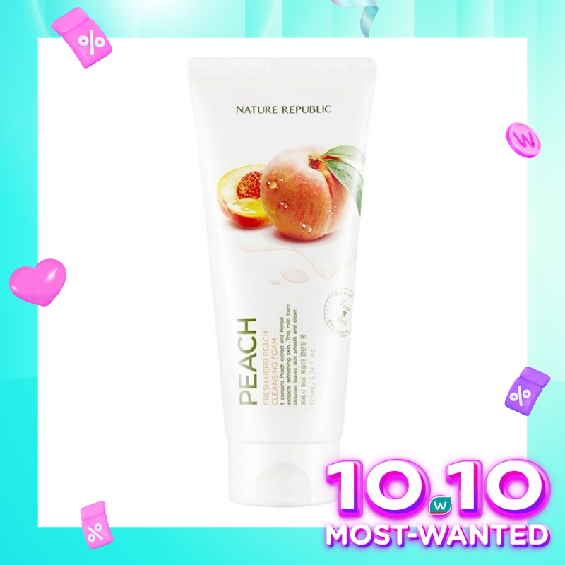 Nature Republic Fresh Herb Peach Cleansing Foam 170ml