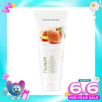 NATURE REPUBLIC - Nature Republic Fresh Herb Peach Cleansing Foam 170ml