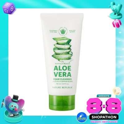 NATURE REPUBLIC - Nature Republic Soothing & Moisture Aloe Vera Foam Cleanser 23ml image