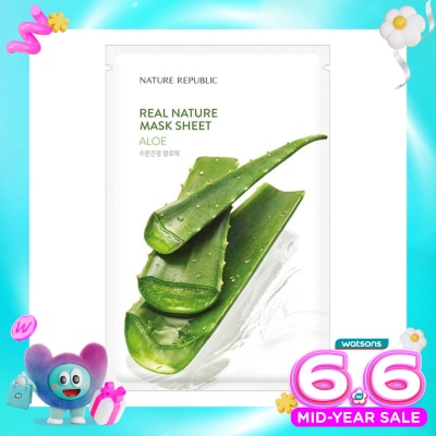 NATURE REPUBLIC - Nature Republic Real Nature Aloe Mask Sheet 23ml